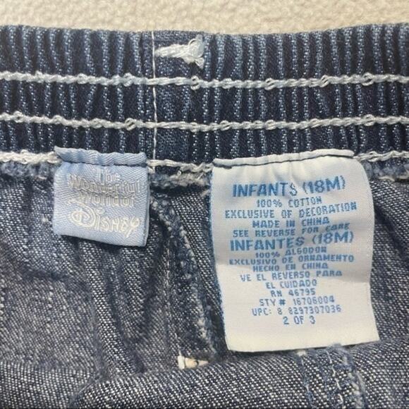 Disney Winnie The Pooh Denim Blue Jeans Size 18 Months Baby - Picture 4 of 7